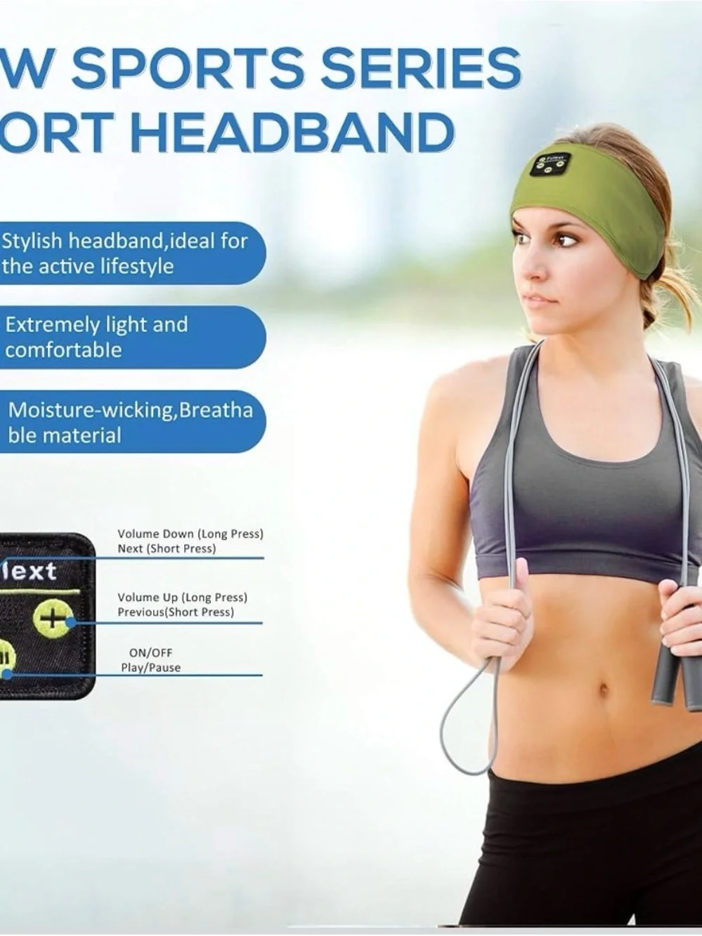 This Fulext sleep headband includes integrated Bluetooth speakers
